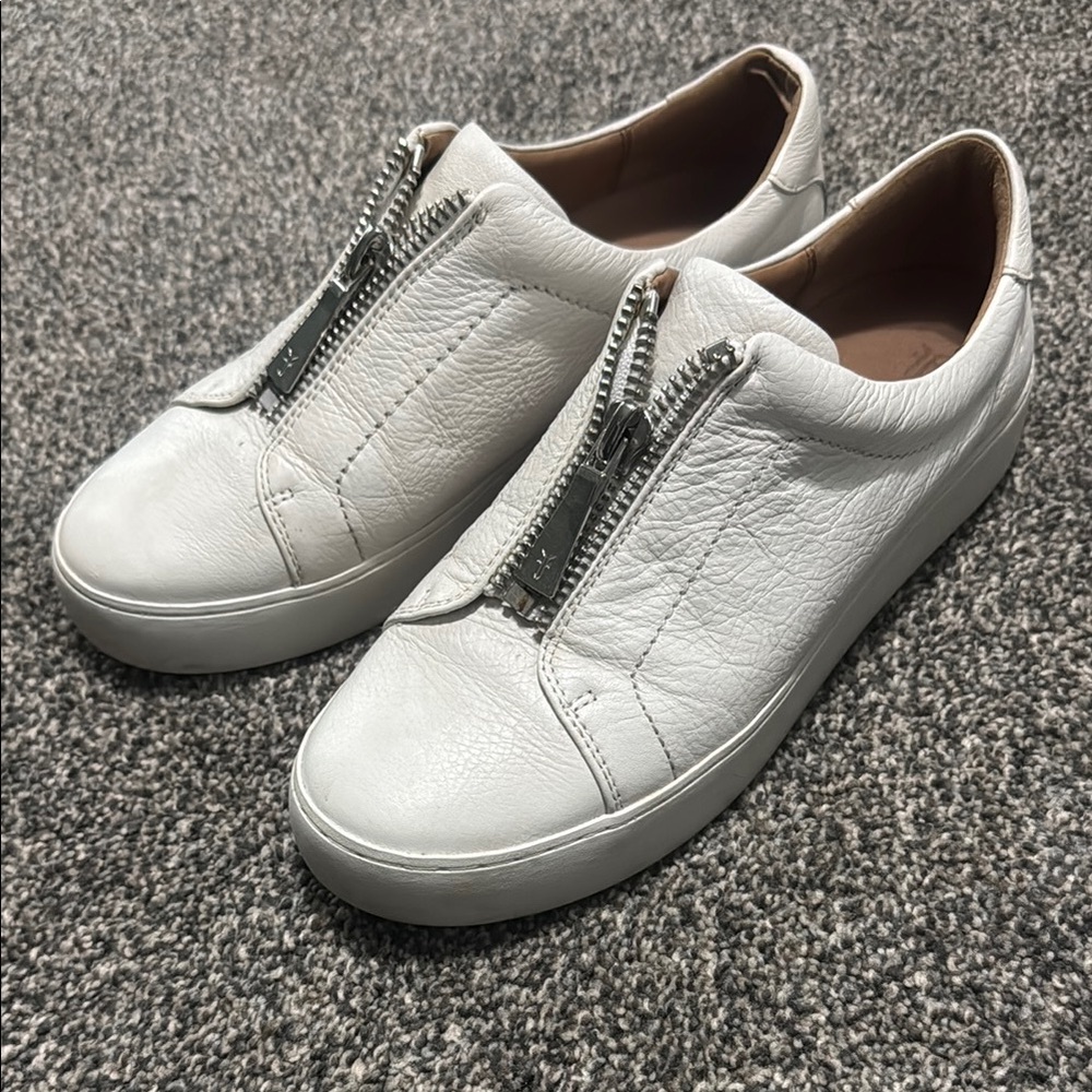 White Leather Women's Sneakers